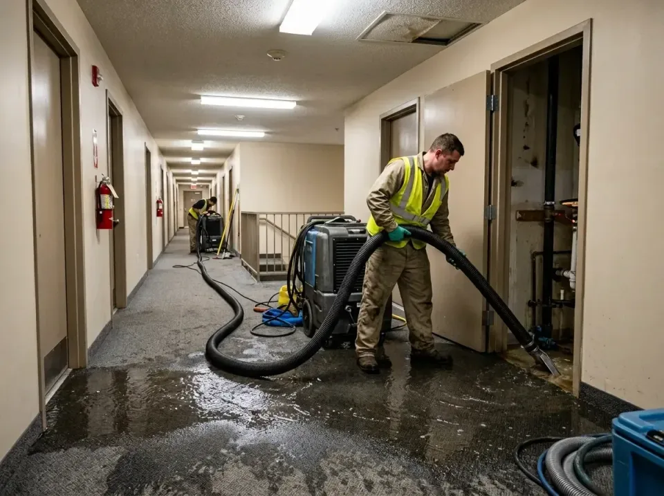 multi-unit-apartment-hallway-f-005 — frequently asked questions, Emergency Burst Pipe Water Extraction & Removal in East Mea…